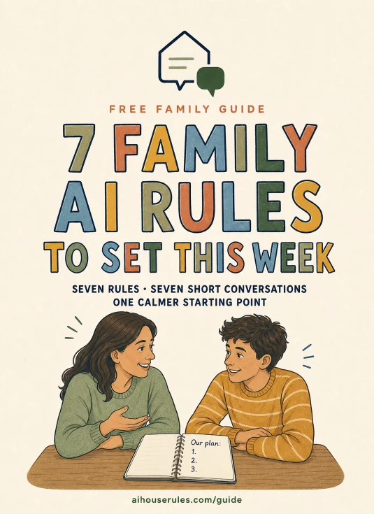 7 Family AI Rules to Set This Week guide cover